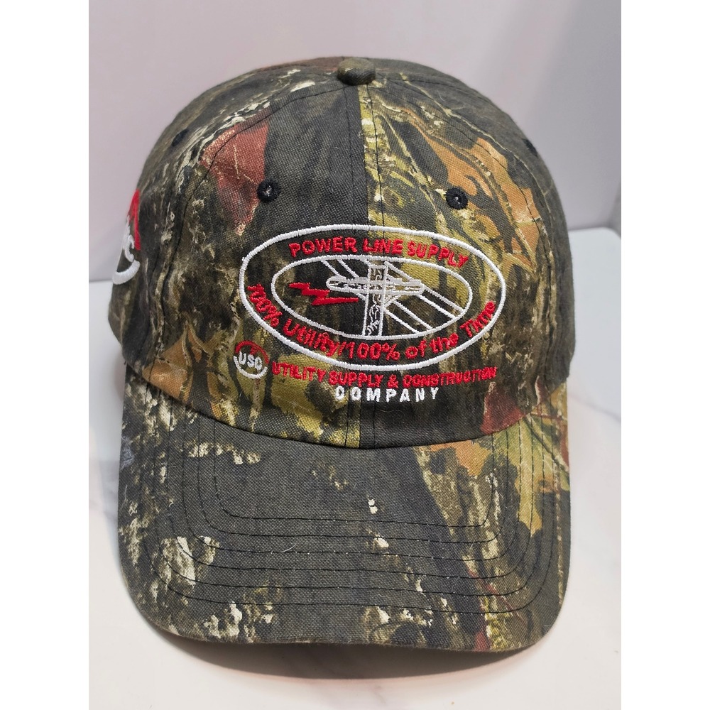 Cap‎ America Power Line Supply Camo Hat Mens Utility Supply & Construction Co